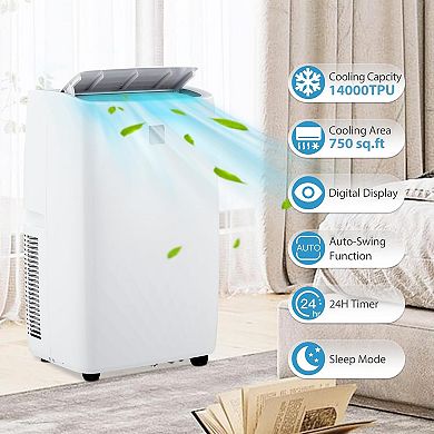 Portable AC Unit 14000BTU for Room, Home & Apartment, 3-in-1 Air Conditioner