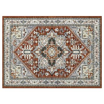 Imitation Cashmere Washed Foldable Printed Carpet Persia Maple