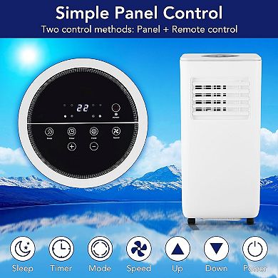 Portable Water Cooled Air Conditioner, Touch Screen & Remote Operation for Bedroom & Office