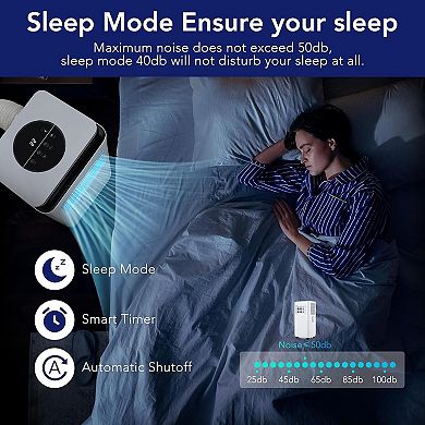 Portable Water Cooled Air Conditioner, Touch Screen & Remote Operation for Bedroom & Office