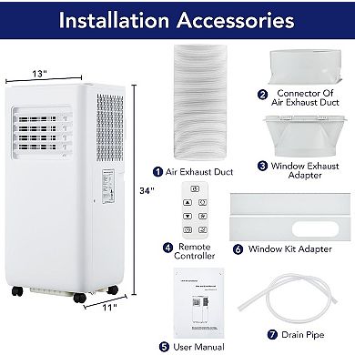 Portable Water Cooled Air Conditioner, Touch Screen & Remote Operation for Bedroom & Office