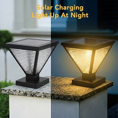 Adjustable Color Temp Solar LED Post Cap Light