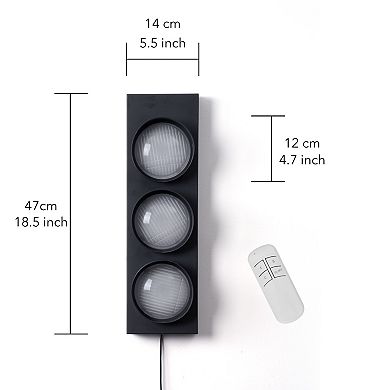 Modern Traffic Light Wall Lamp with Remote