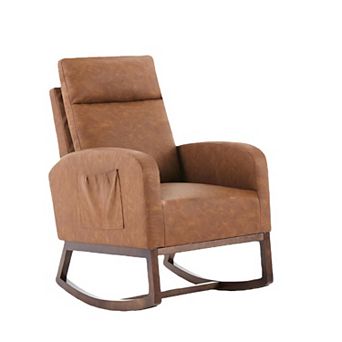 Rocking Chair Nursery with Foot Rest, Nursery Rocking Chairs with High Back