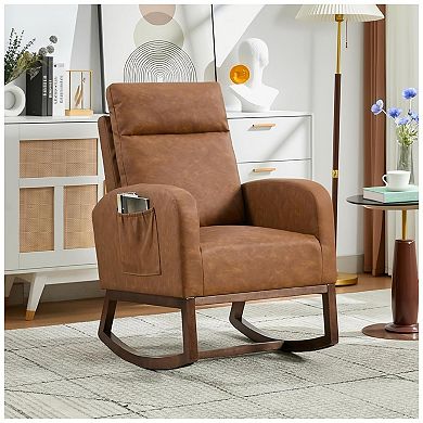 Rocking Chair Nursery with Foot Rest, Nursery Rocking Chairs with High Back