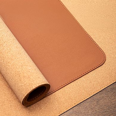 Eco Friendly Cork and PU Leather Desk Mat Large Extended Mouse Pad