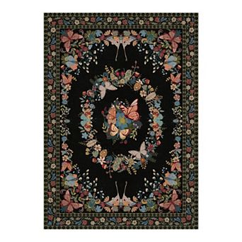 Low Pile Area Rugs for Living Room, Soft Carpet for Bedroom, Non Slip Backing,Washable,4X6 FT