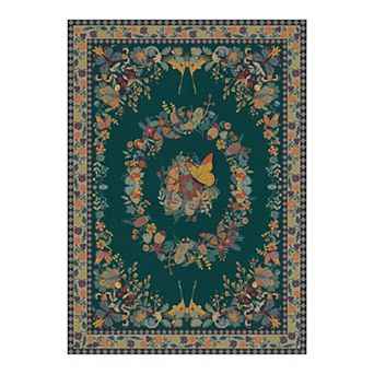 Low Pile Area Rugs for Living Room, Soft Carpet for Bedroom, Non Slip Backing,Washable,4X6 FT