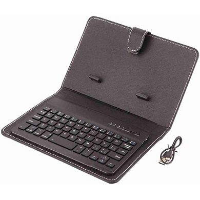 Wireless Bluetooth Keyboard with Leather Case Stand