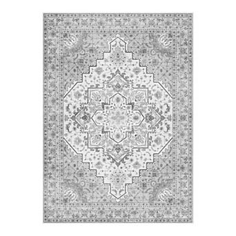 Washable Low Pile Area Rugs for Living Room, Soft Carpet for Bedroom, Non Slip Backing,6X9 FT