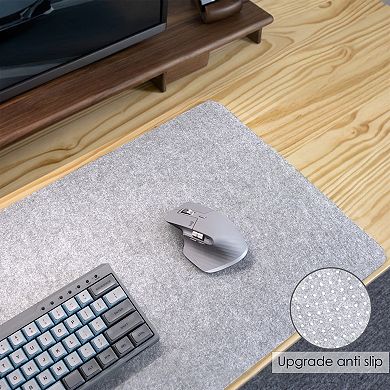 Large Felt Desk Mat Extended Mouse Pad with Dotted Backing Protective Surface