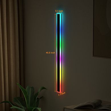 RGBW Color-changing Rectangle Wall Light//40 Inch