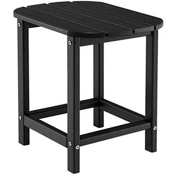 18 Inch Outdoor Weather Resistant Side Table for Patio and Garden