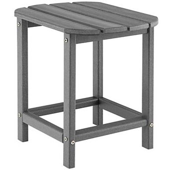 18 Inch Outdoor Weather Resistant Side Table for Patio and Garden