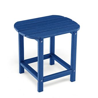 18 Inch Outdoor Weather Resistant Side Table for Patio and Garden