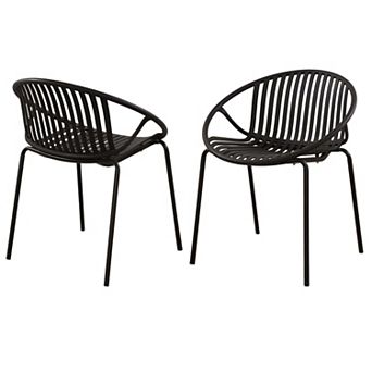 Modern Patio Dining Chairs Set of 2