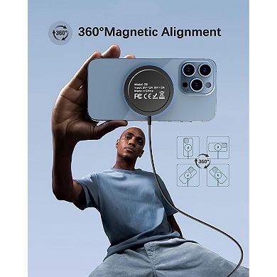 2 Pack Magnetic Wireless Charger 15w Apple Mag-Safe Charger for iPhone 16 Pro Max/16 Pro/16/16 Plus/