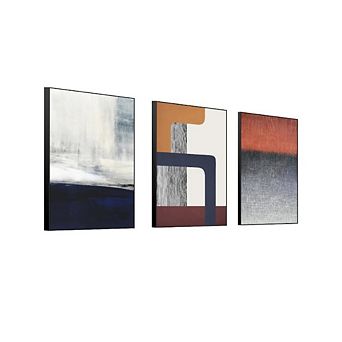 Boho Oil Painting Photo Wall Art, Set of 3