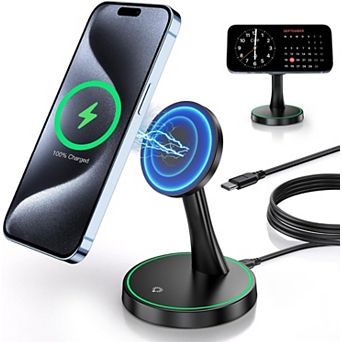 Magnetic Wireless Charger Stand 15W Fast Mag-Safe Charger for iPhone 17/17 pro/ 17 Air/ 17 pro max