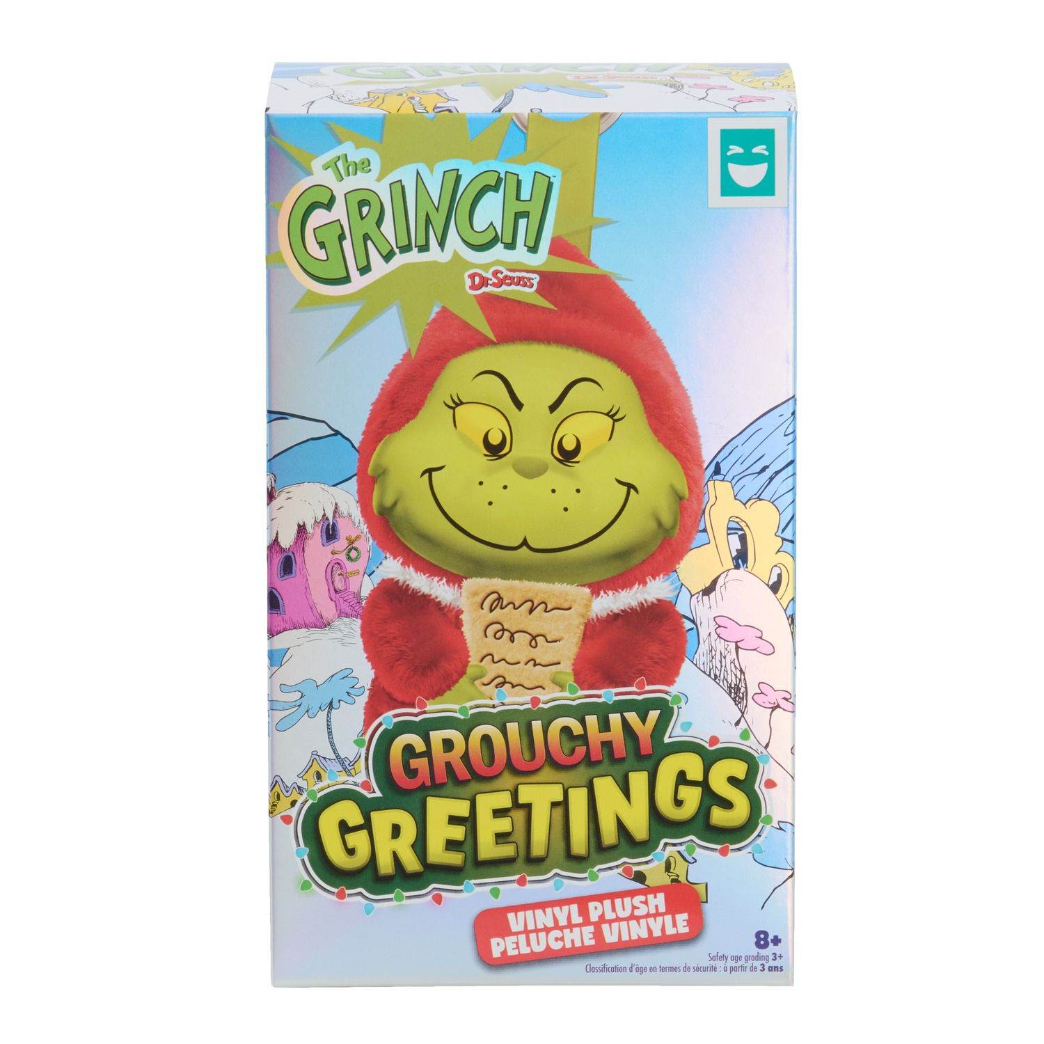 Детская мягкая игрушка Just Play The Grinch Grouchy Greetings Vinyl Plush - Styles May Vary — фото 1