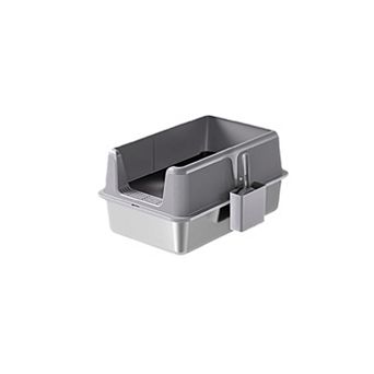 13.98" Tall Stainless Steel Cat Litter Box - Extra Large, High-Sided & Non-Stick