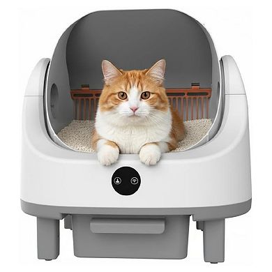 Open-Top Self Cleaning Cat Litter Box, Automatic Litter Box , 9l Waste Bin