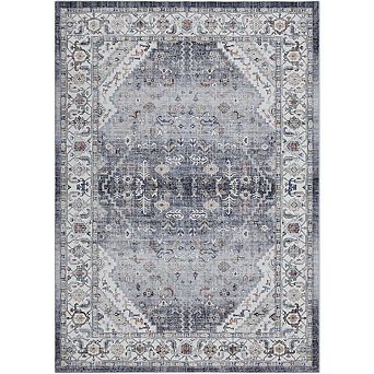 Area Rugs for Living Room Washable Area Rug Non Slip Indoor Rug Low Pile Soft Vintage Rug