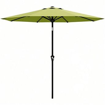 10FT Outdoor Patio Umbrella with Crank Lift & Tilt, UV Protection & Waterproof for Pool, Deck