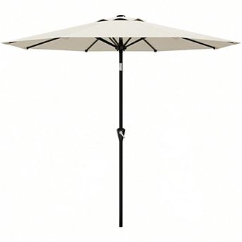 10FT Outdoor Patio Umbrella with Crank Lift & Tilt, UV Protection & Waterproof for Pool, Deck