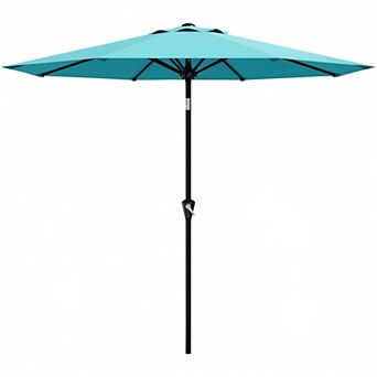 10FT Outdoor Patio Umbrella with Crank Lift & Tilt, UV Protection & Waterproof for Pool, Deck