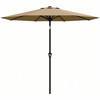 10FT Outdoor Patio Umbrella with Crank Lift & Tilt, UV Protection & Waterproof for Pool, Deck