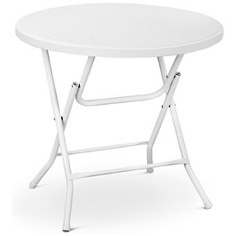 Folding Round High Top Indoor Outdoor with Removable Legs, Round High Top Plastic & Steel
