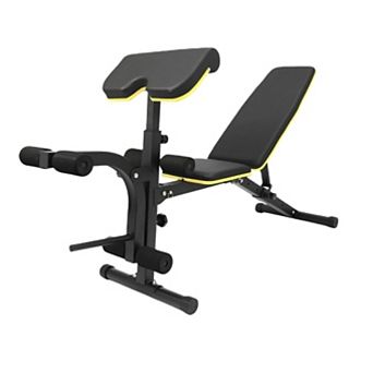 Adjustable Weight Bench for Full Body Strength Training - Collapsible, Thick Padded Seat