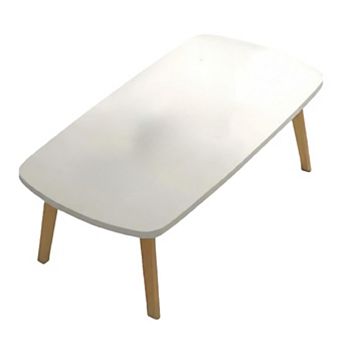 Wooden Folding Coffee Table w/Folding Legs No Assembly, Small Spaces Tatami Foldable Table