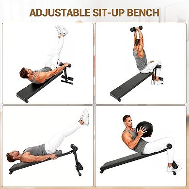 Sit-Up Bench, Folding Adjustable Workout Bench for Ab Exercise,Easy Assembled