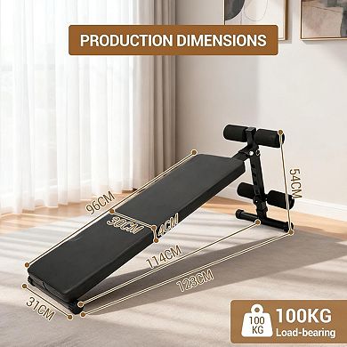 Sit-Up Bench, Folding Adjustable Workout Bench for Ab Exercise,Easy Assembled