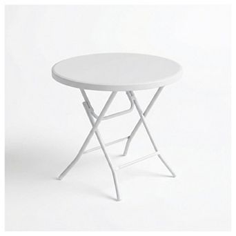 Folding Round High Top Indoor Outdoor with Removable Legs, Round High Top Plastic & Steel