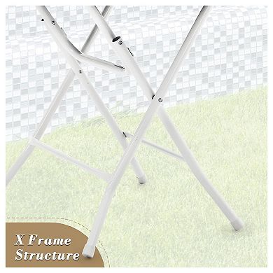 Folding Round High Top Indoor Outdoor with Removable Legs, Round High Top Plastic & Steel