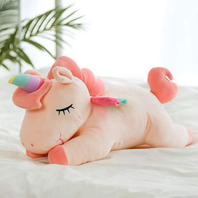 Pink Unicorn Stuffed Animal Hug Pillow
