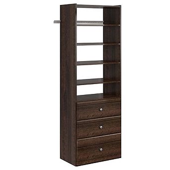 25 in Espresso Wood Closet Tower
