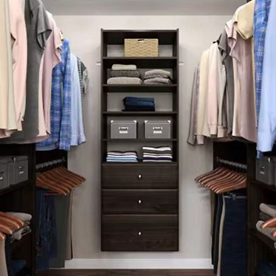 25 in. Espresso Wood Closet Tower