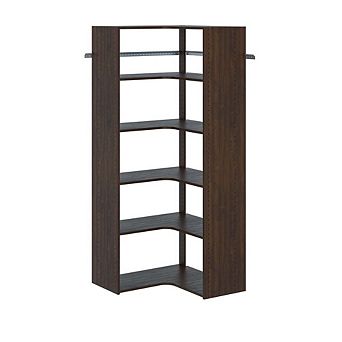 30 in Espresso Corner Closet Organizer
