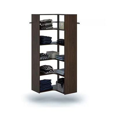 30 in. Espresso Corner Closet Organizer