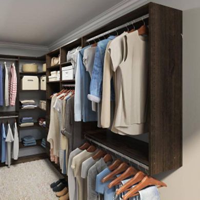 30 in. Espresso Corner Closet Organizer
