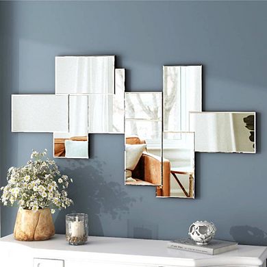 Oversize Irregular Silver Accent Mirror