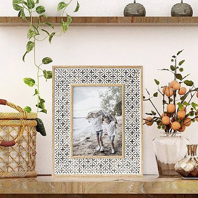 Cross Pattern Boho Photo Frame