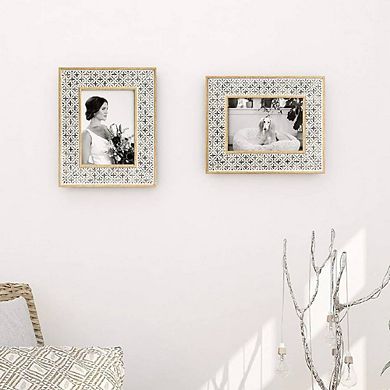 Cross Pattern Boho Photo Frame