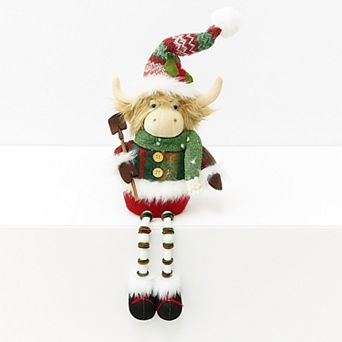 Holiday Highland Cow Sitter Table Decor