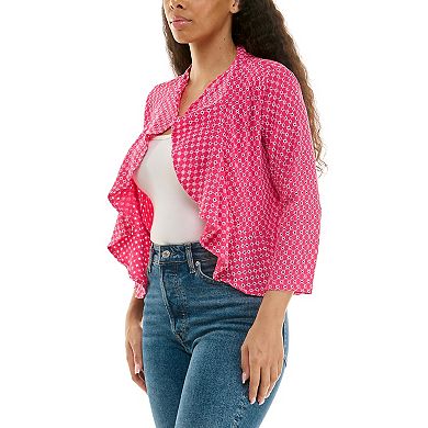 Women's Nina Leonard Three Quarter Ruffle Bolero