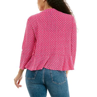 Women's Nina Leonard Three Quarter Ruffle Bolero